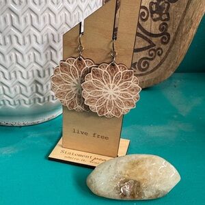 Statement Earrings in Brown